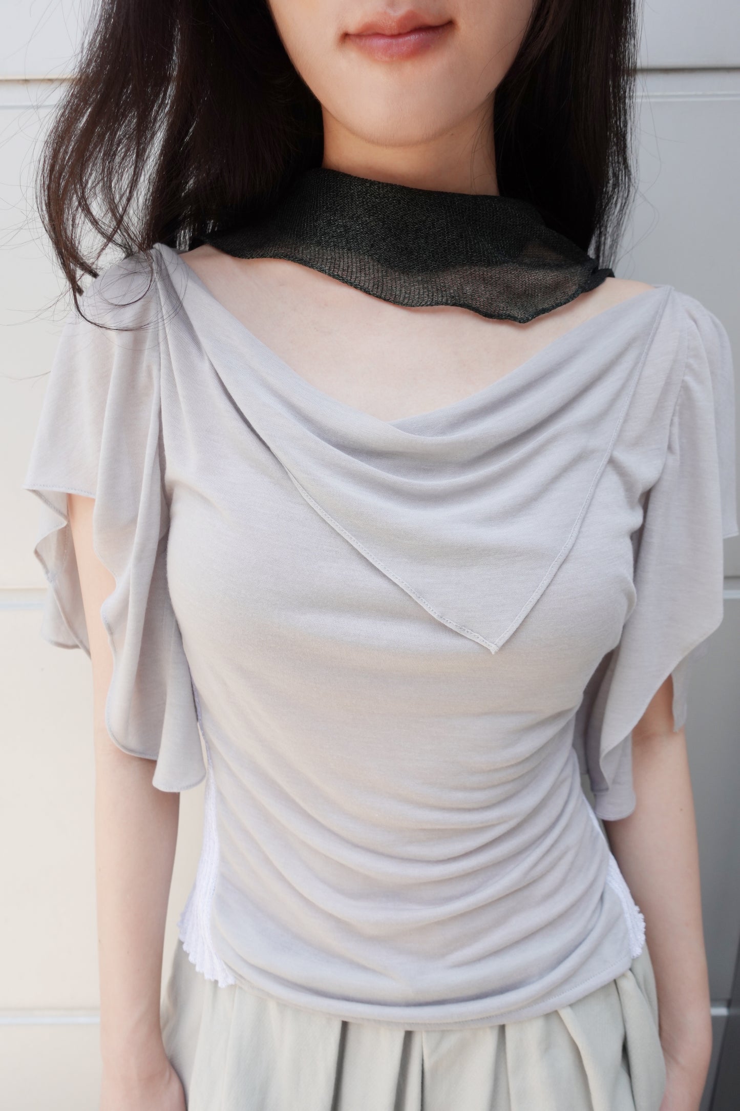 DRAPE 009 'Sparkling Metal Viscose Scarf'