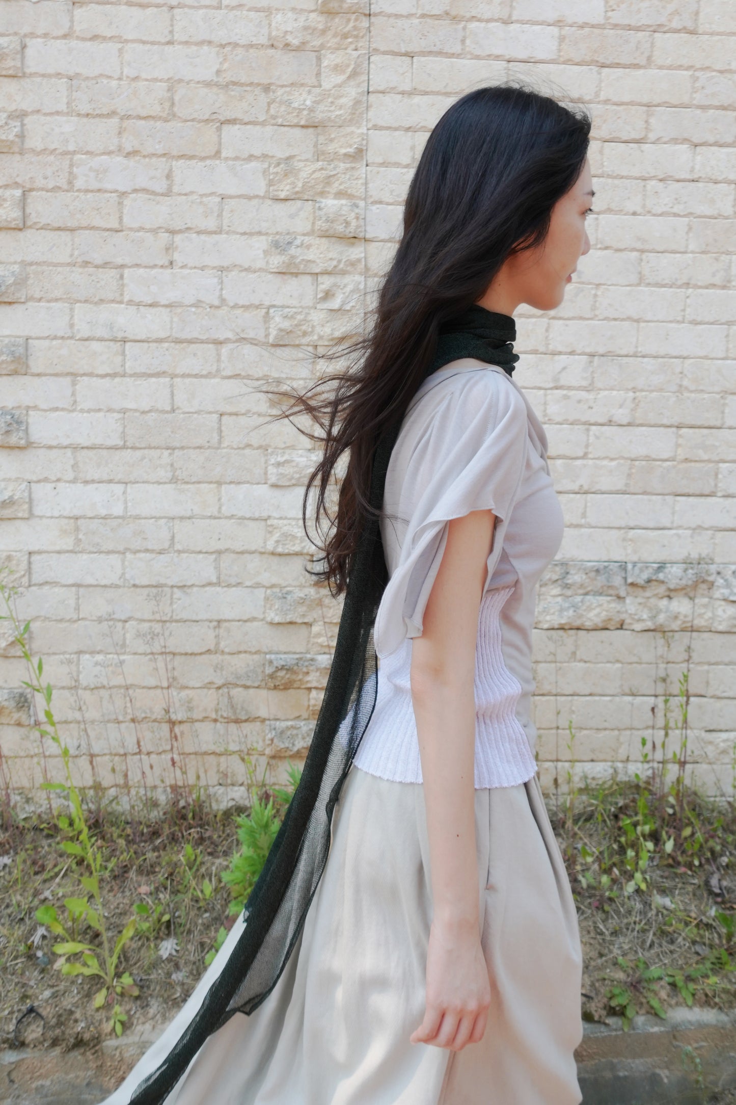 DRAPE 009 'Sparkling Metal Viscose Scarf'
