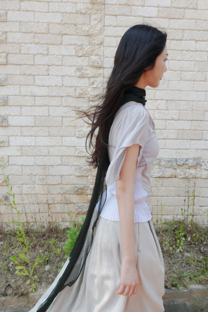 DRAPE 009 'Sparkling Metal Viscose Scarf'