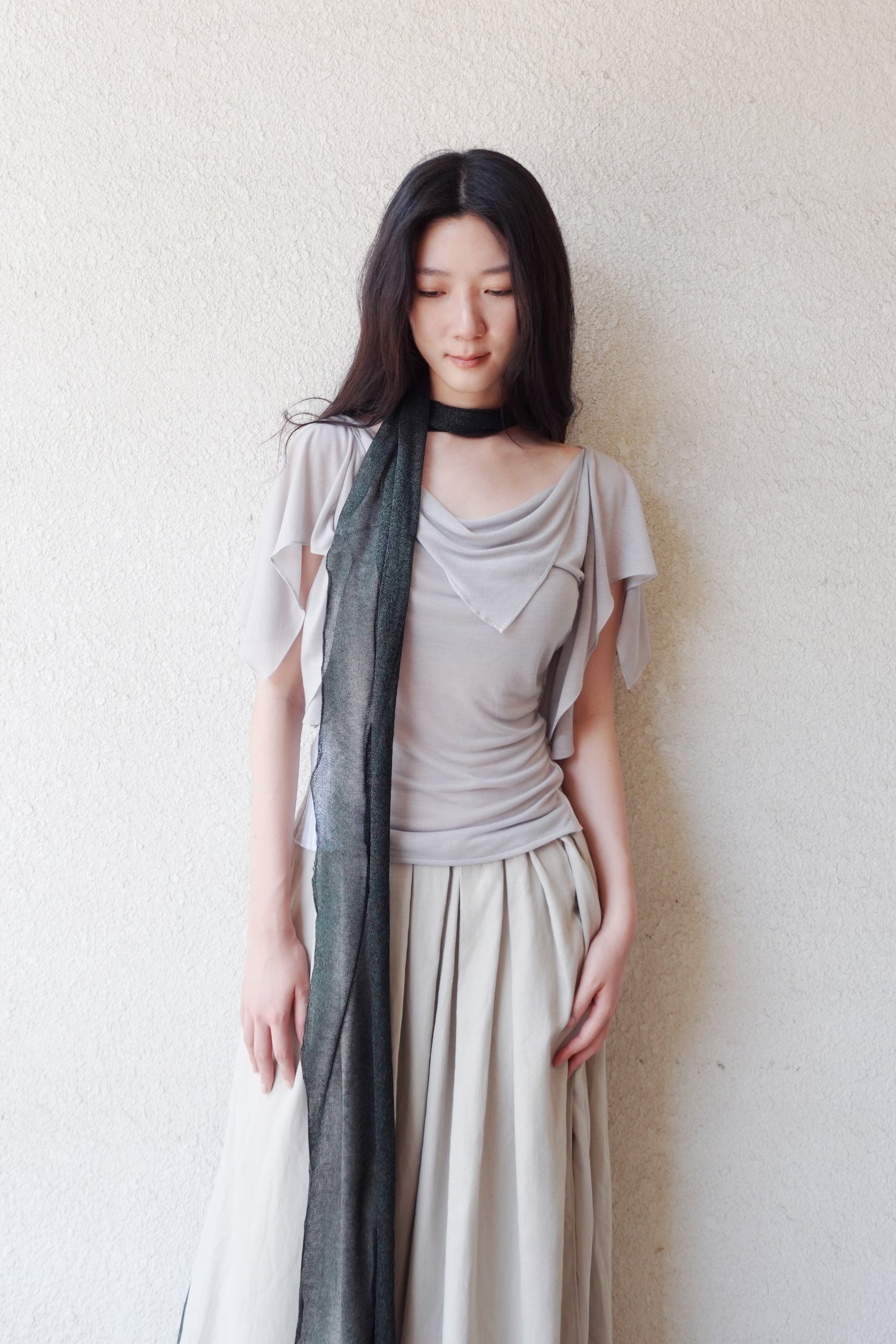 DRAPE 009 'Sparkling Metal Viscose Scarf'