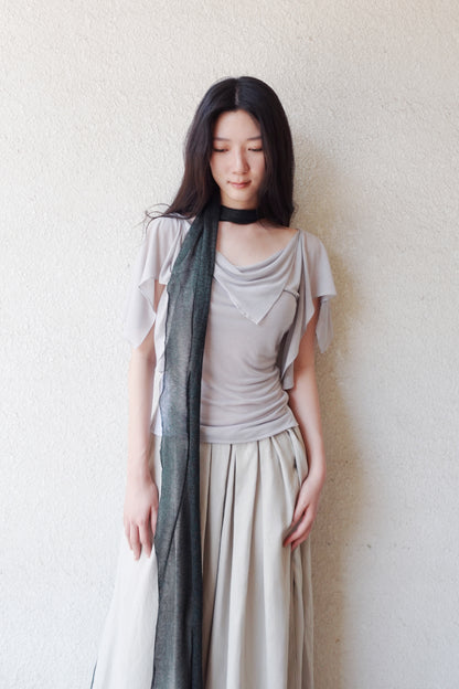 DRAPE 009 'Sparkling Metal Viscose Scarf'