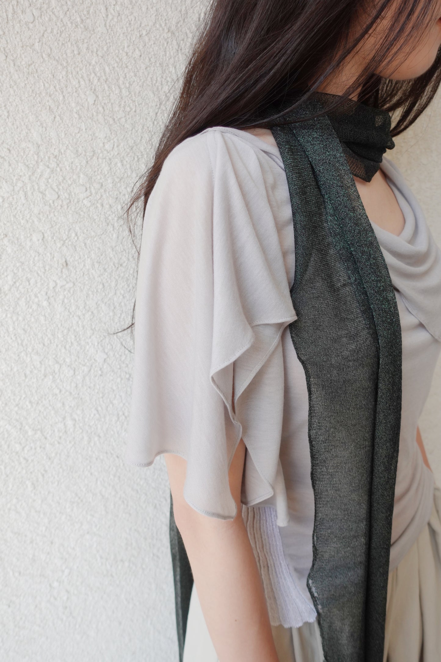 DRAPE 009 'Sparkling Metal Viscose Scarf'