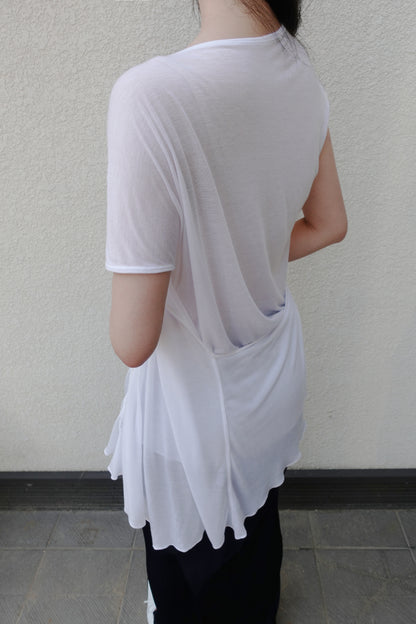 DIA 008 'Asymmetric Tied Knit Panel Top'