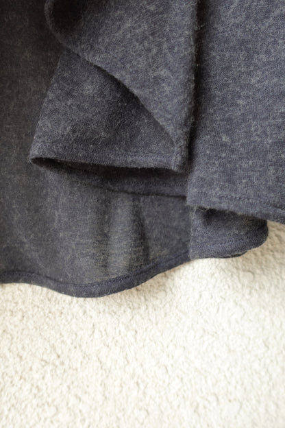 DRAPE 011 'Disheveled Drape Sheer Wool Cardigan'