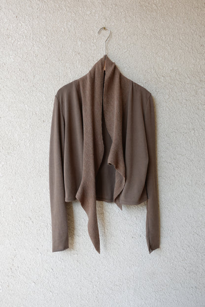 DRAPE 013 'Cascade Knit Collar Cardigan'